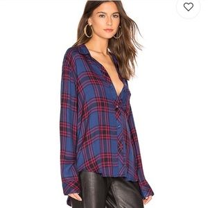 Rail Hunter Button Up Raspberry Royal Black NWT Size M